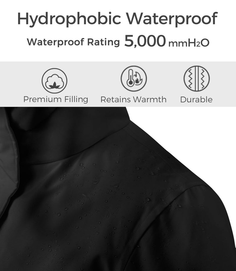 wantdo Winter Coat for Women Windproof Puffer Jacket Hooded Winter Jacket Black S - Image 4